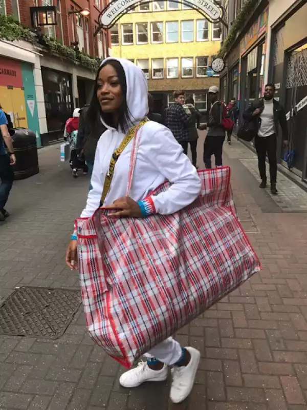 US Actress/Singer, Keke Palmer Steps Out In London Carrying 